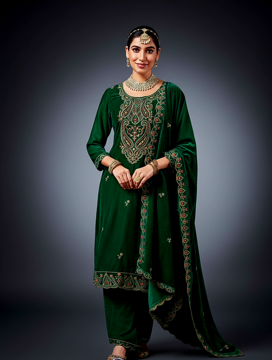 Gulzar Velvet Signature Suit